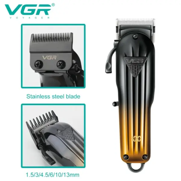 VGR Hair Trimmer Professional Electric Shaver Razors Portable Beard Trimmer Adjustable Clipper Barber Hair Trimmer for Men V-644 2