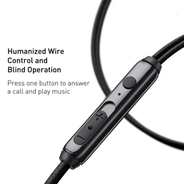 Baseus H19 Wired Earphones 6D Stereo Bass Headphone In-Ear 3.5mm Jack Headset with MIC for Xiaomi Samsung iPhone 6 Earbuds 4