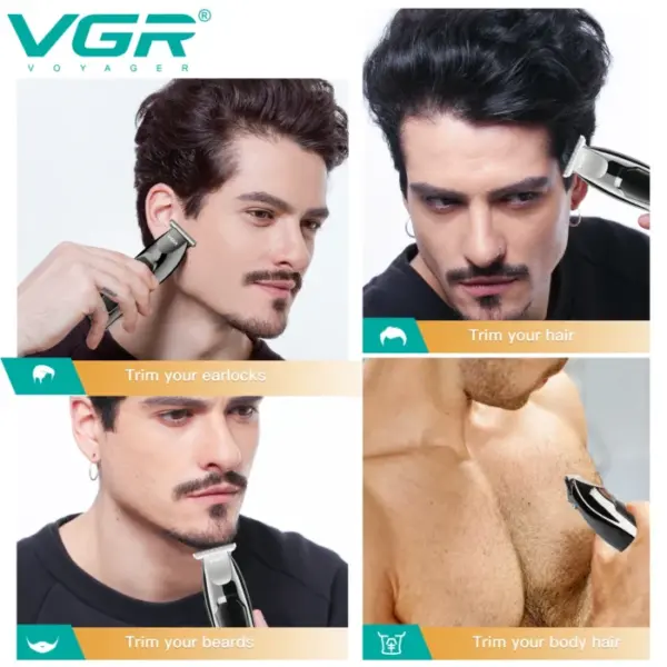 VGR Hair Trimme Professional Haircut Machine Cordless Hair Cutting Machine Electric Barber Hair Clipper Clipper for Men V-030 6