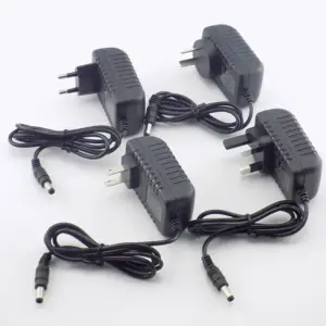 AC DC 12v 1A 2A 3A 2000ma 3000MA adapter power supply EU UK AU US PLUG 5.5*2.5mm wall charger for DC male female led strip light 2