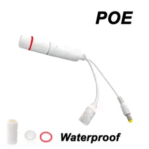 POE Spliter 48V to 12V Waterprrof Video And Power Adapter Cable Supply Module Injector Extender for IP Camera Splitter Net AP 1