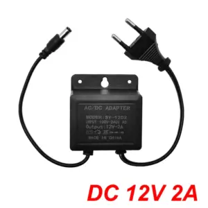 DC12V 2A Waterproof EU Plug Power Adapter For CCTV Security Surveillance AHD Camera Charger NVR DVR Input AC100V-240V 5.5*2.1mm 1