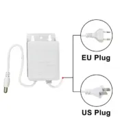 Power Adapter US/EU Outdoor Waterproof AC 100-240V Input DC 12V Volt Output Supply Charger Europe Universal Adapter Converter 2