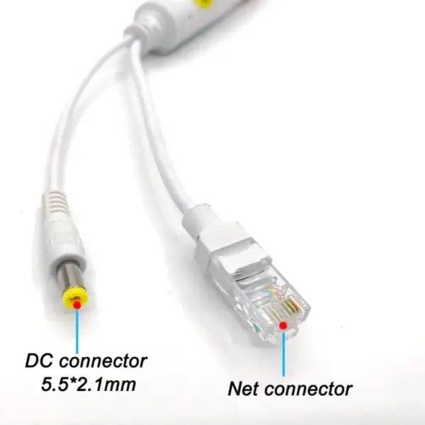 POE Spliter 48V to 12V Waterprrof Video And Power Adapter Cable Supply Module Injector Extender for IP Camera Splitter Net AP 5