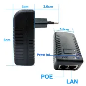CCTV Security Surveillance POE Power Supply Adapter 48V 0.5A EU/US Plug for Injector Ethernet IP Camera POE Switch NVR Router 3