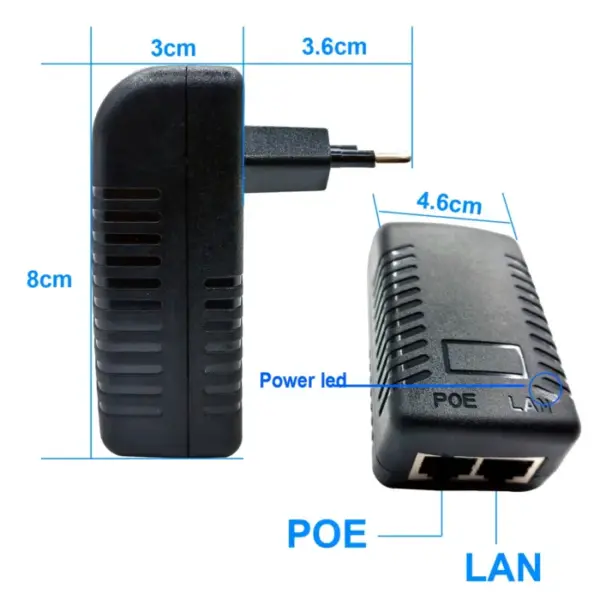 CCTV Security Surveillance POE Power Supply Adapter 48V 0.5A EU/US Plug for Injector Ethernet IP Camera POE Switch NVR Router 3