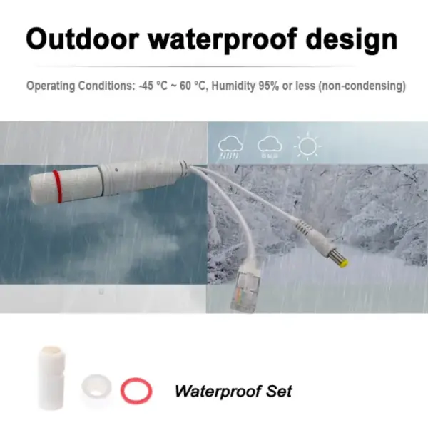 POE Spliter 48V to 12V Waterprrof Video And Power Adapter Cable Supply Module Injector Extender for IP Camera Splitter Net AP 3