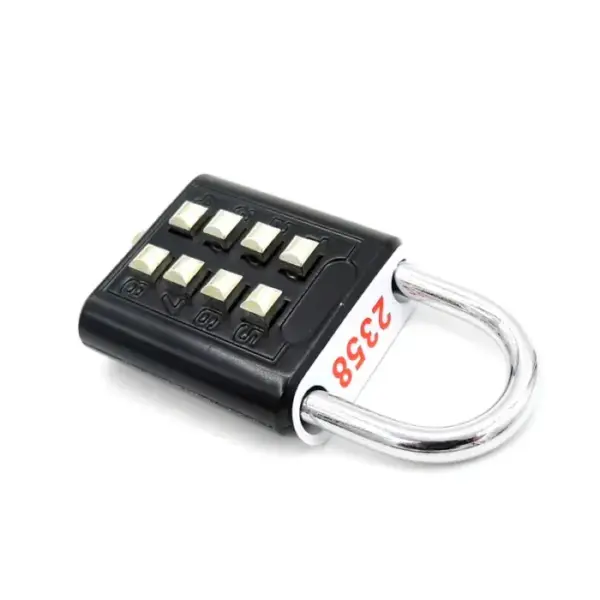 8 Digits Password Code Outdoor Waterproof Combination Padlock Zinc Alloy Suitcase For Luggage Travel Smart Lock Keyed Anti-thief 5