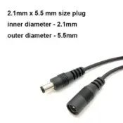 5M 10M DC12V Power Extension Cable 5.5mm*2.1mm Connector Male To Female For LED Lamp CCTV Security Camera Black Power Cable Cord 3