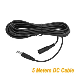5M 10M DC12V Power Extension Cable 5.5mm*2.1mm Connector Male To Female For LED Lamp CCTV Security Camera Black Power Cable Cord 2