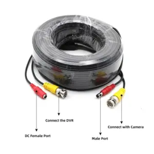 10M/32.8Foot BNC Cable For CVBS CCTV DVR Camera Recorder System Accessories Video Cable DC Power Security Surveillance BNC Cable 2