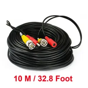 10M/32.8Foot BNC Cable For CVBS CCTV DVR Camera Recorder System Accessories Video Cable DC Power Security Surveillance BNC Cable 1