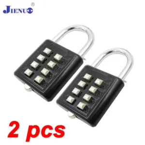 8 Digits Password Code Outdoor Waterproof Combination Padlock Zinc Alloy Suitcase For Luggage Travel Smart Lock Keyed Anti-thief 1