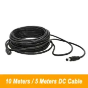 5M 10M DC12V Power Extension Cable 5.5mm*2.1mm Connector Male To Female For LED Lamp CCTV Security Camera Black Power Cable Cord 1