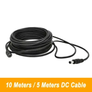 5M 10M DC12V Power Extension Cable 5.5mm*2.1mm Connector Male To Female For LED Lamp CCTV Security Camera Black Power Cable Cord 1