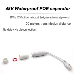 POE Spliter 48V to 12V Waterprrof Video And Power Adapter Cable Supply Module Injector Extender for IP Camera Splitter Net AP 2