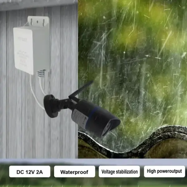 DC12V 2A Waterproof EU Power Adapter For CCTV Security Surveillance Cameras AHD Camera NVR DVR Input AC100V-240V 5.5mm*2.1mm 5