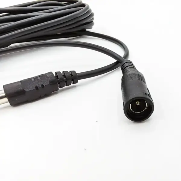 5M 10M DC12V Power Extension Cable 5.5mm*2.1mm Connector Male To Female For LED Lamp CCTV Security Camera Black Power Cable Cord 5