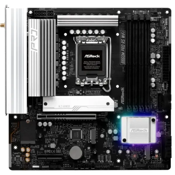 Asrock B860M Pro RS WiFi, mATX-emolevy, Socket 1851, 64GB DDR4 - Image 4
