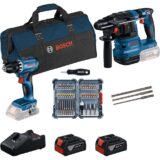 Bosch 18V Profi-Set, porakone ja ruuvinväännin, 2x 4,0Ah