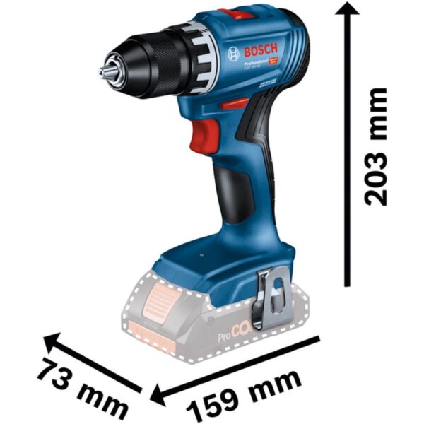 Bosch 18V Profi-Set, porakone ja ruuvinväännin, 2x 4,0Ah - Image 4