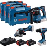 Bosch 18V Profi Set, 2x Li-Ion Akku 5,0Ah, 3 L-BOXXia