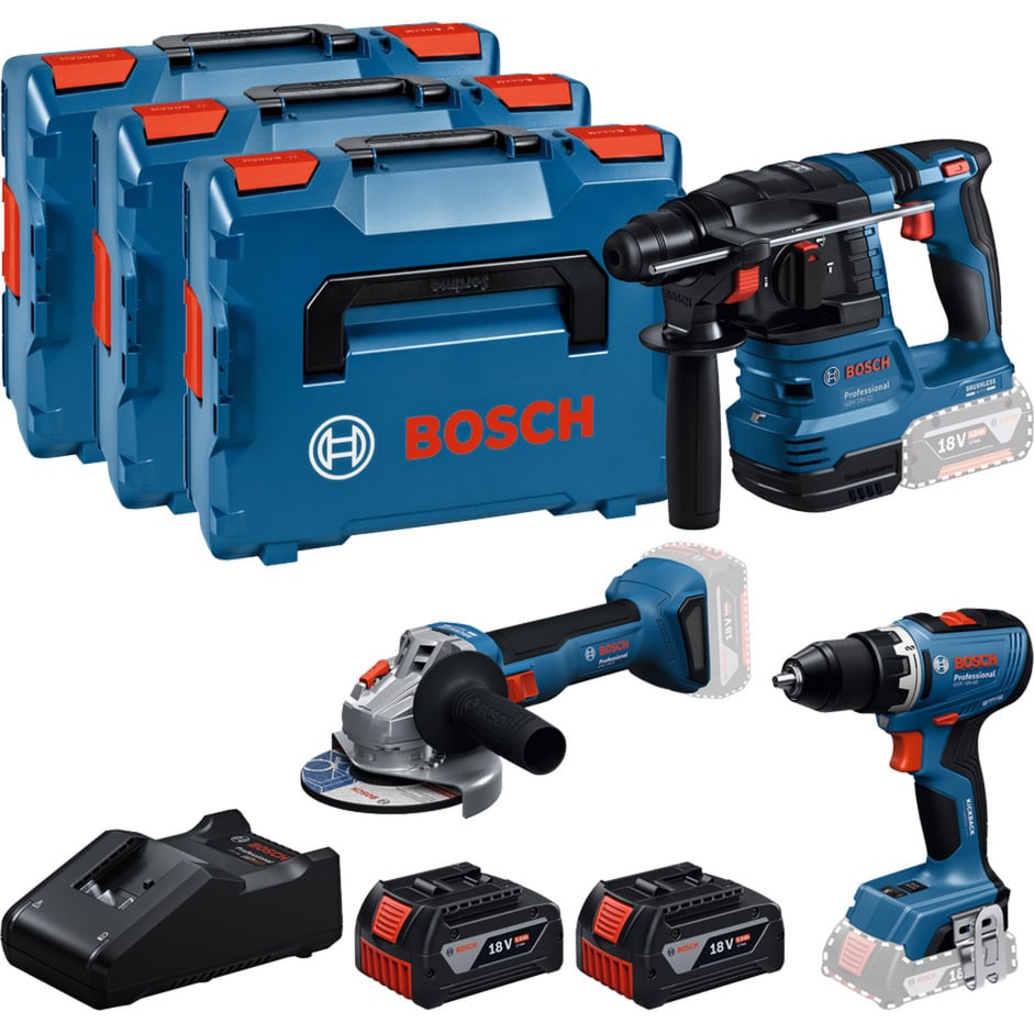 Bosch 18V Profi Set, 2x Li-Ion Akku 5,0Ah, 3 L-BOXXia - Image 1