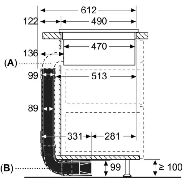Bosch L-Bogen HEZ9VDKR2, 6-osainen putkisarja, 93 mm - Image 2