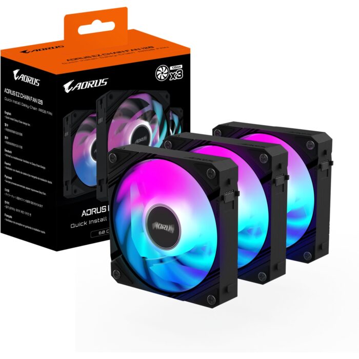 GIGABYTE_AORUS_EZ_CHAIN_FAN_120__Geh_usel_fter@@100143783 AORUS EZ CHAIN FAN 120, Gehäuselüfter - Image 1