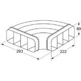 90° Flachkanalbogen Z861SB1, putki - Image 2