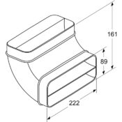 90° Flachkanalbogen Z861SB2, putki
