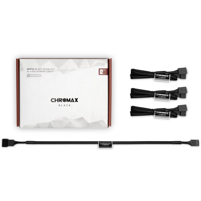 Noctua_NA_SEC1_chromax_black__Verl_ngerungskabel@@tlzu24 Noctua NA-SEC1 chromax black, Verlängerungskabel - Image 1