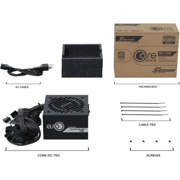Seasonic CORE GC-750 750 W ATX3.1 virtalähde - Image 6