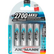 Ansmann 2700mAh 4x AA NiMH ladattava akku