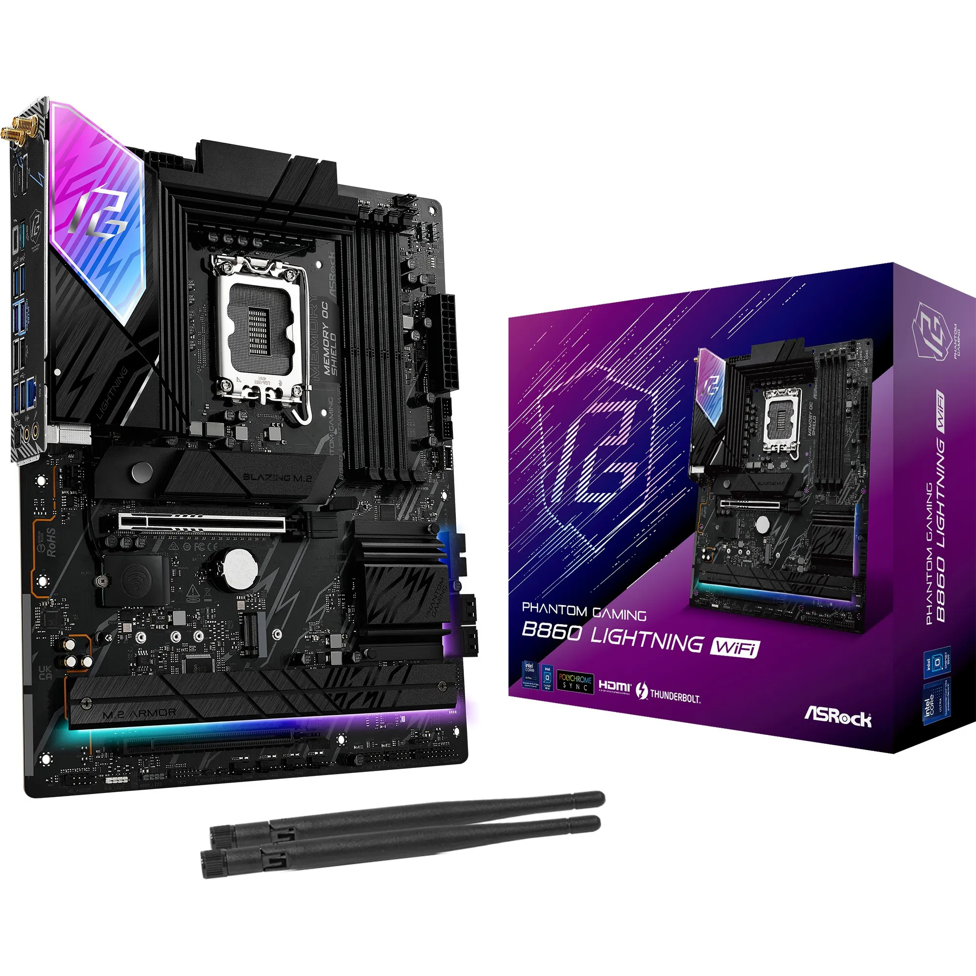ASRock B860 Lightning WiFi Core Ultra 1851 emolevy image 1 ASRock B860 Lightning WiFi Core Ultra 1851 emolevy - Image 1