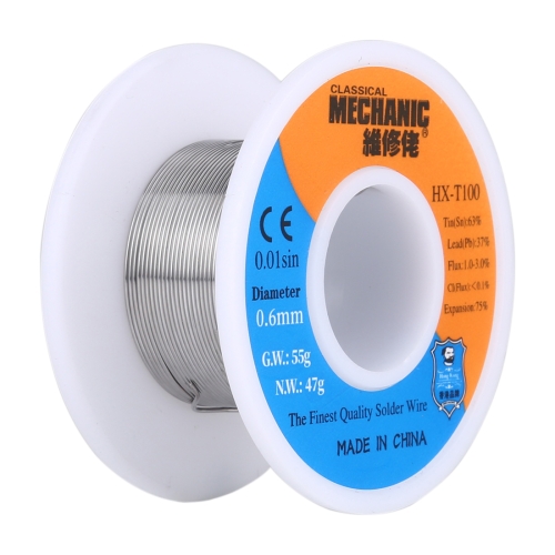 mechanic-hx-t100-solder-wire HX-T100 63/37 tin lead rosin core solder wire 0.3mm 100g sähköjuotinlanka - Image 1