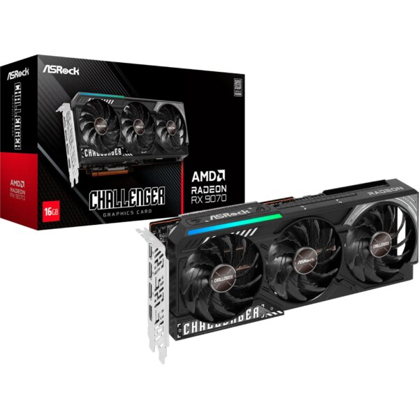 ASRock Radeon RX 9070 CHALLANGER, 16 GB GDDR6, grafiikkakortti