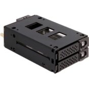Slim Bay Wechselrahmen für 2 x 2.5″ U.2 NVMe SSD, Laufwerksgehäuse
