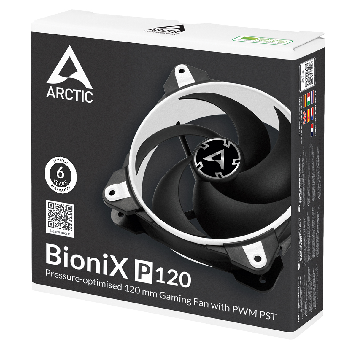 arctic-bionix-p120-white-1 Arctic BioniX P120 -kotelotuulettimen 120 mm, valkoinen - Image 1