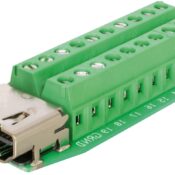 Delock HDMI-naaras → 20-pin terminal block -sovitin (65168)