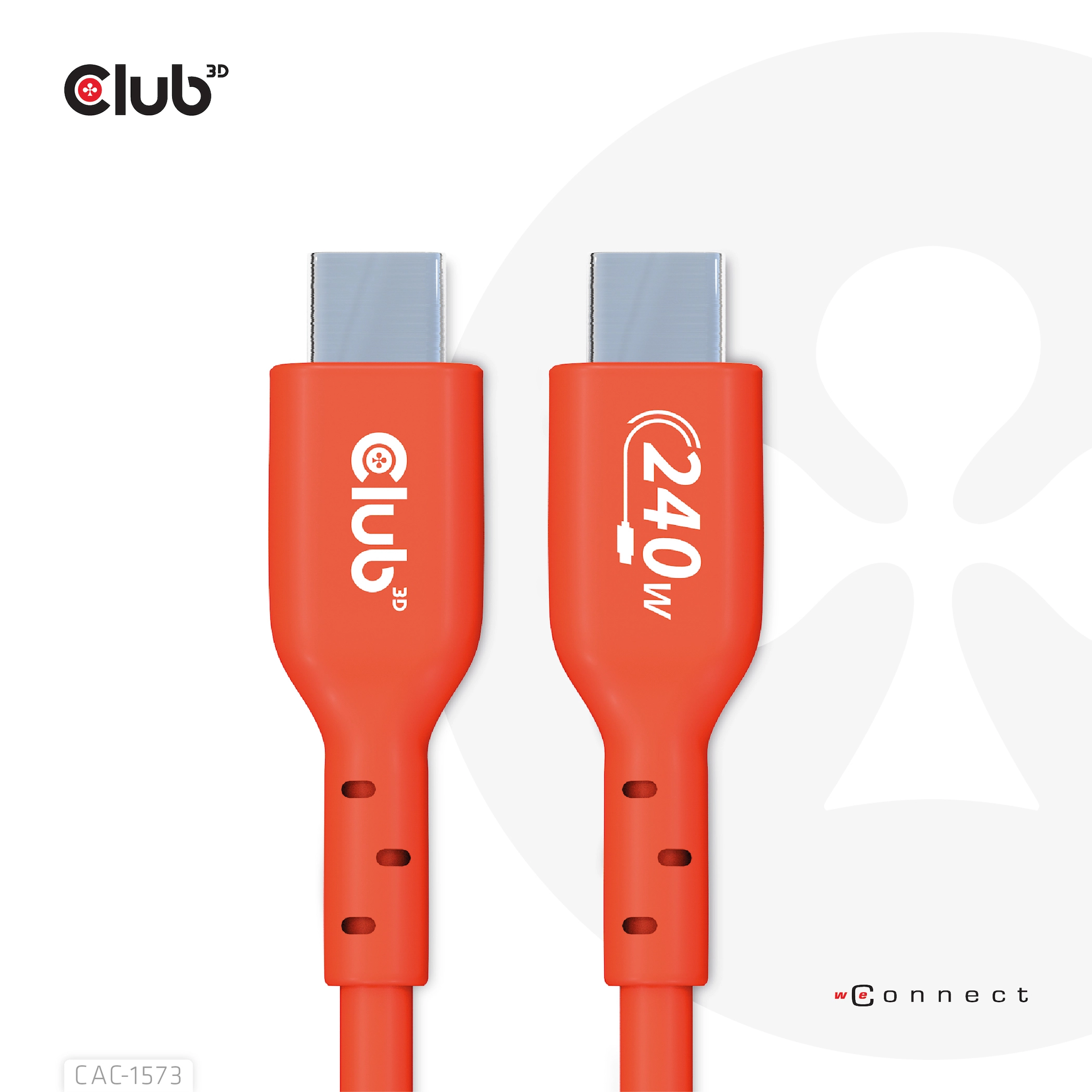 club3d-cac-1573-1 Club 3D CAC-1573 USB-C–USB-C kaapeli 2 m (PD 240 W) - Image 1