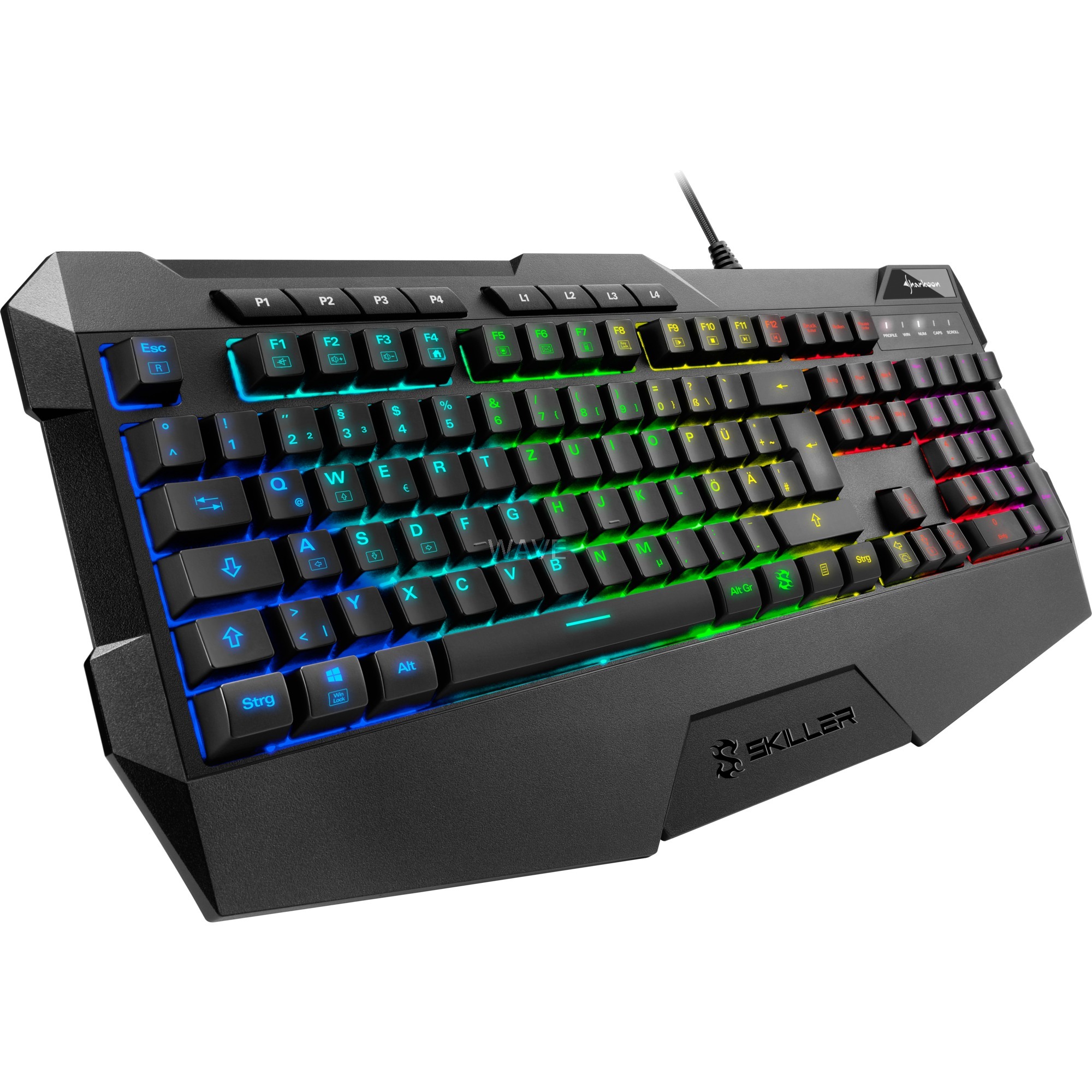 wave-320543-1 Sharkoon SKILLER SGK4, Gaming näppäimistö - Image 1